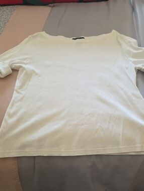 Classic White Boatneck Top